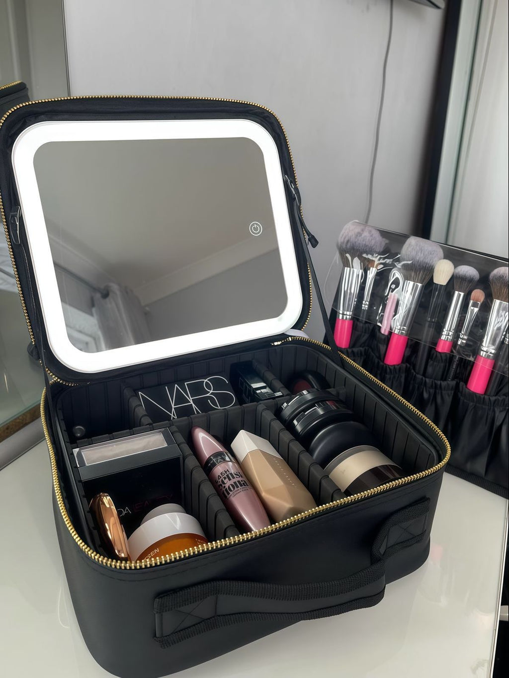 Cosmetiquera con luz led